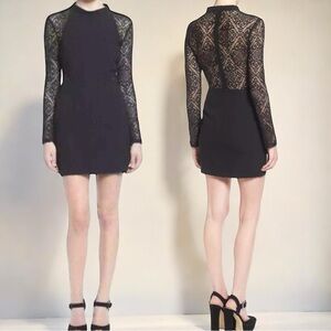 ASTR Long Sleeve Lace Cocktail Dress